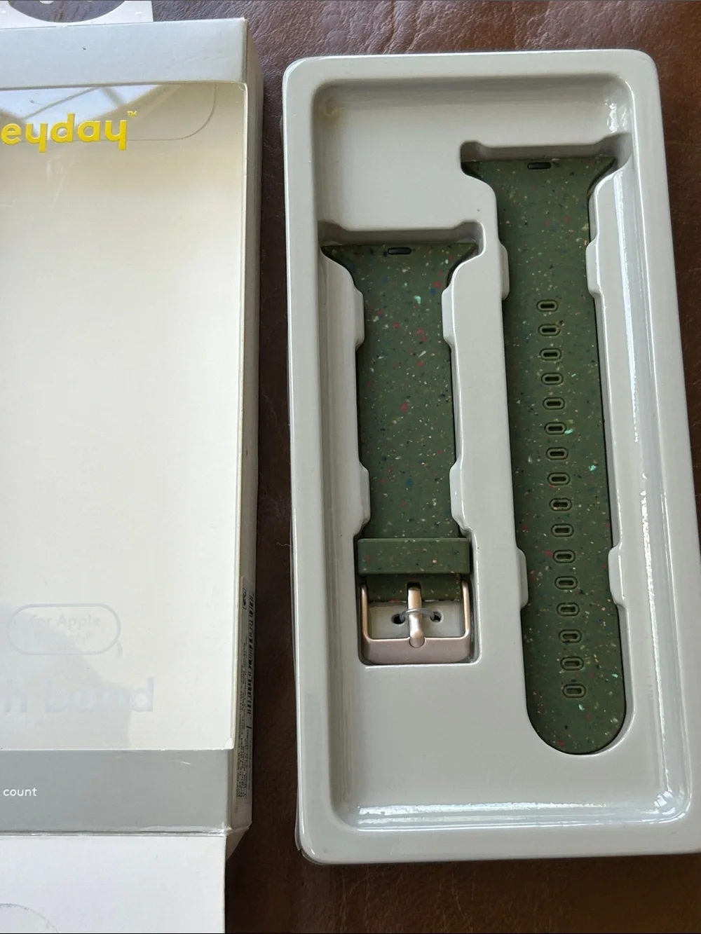 heyday Olive Green Speckled Silicone Apple Watch Band
